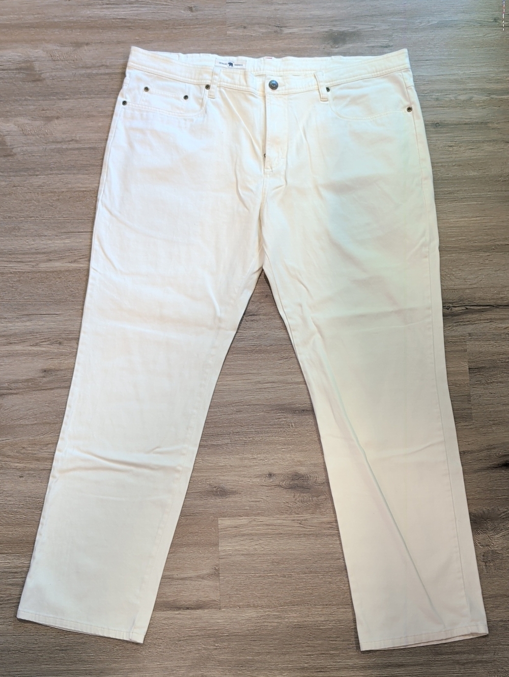 Onward Reserve - Cream Straight-Leg 5 Pocket Pants